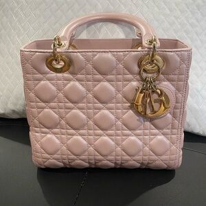 Dior Lady Dior Quilted Leather Medium Bag